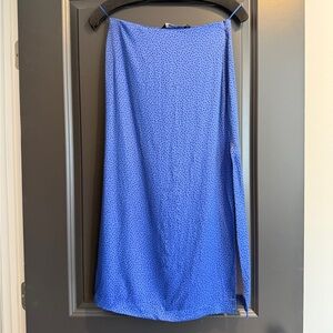 Zara Blue Polka Dot Skirt (M)